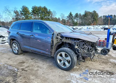 2016 Toyota Highlander Hybrid Limited from USA, damaged, VIN 5TDDCRFH9GS015551